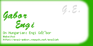 gabor engi business card